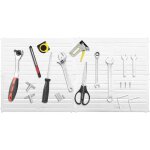 Gymax 4 pi�ces panneau mural porte - outil magn�tique panneau pour rangement outils avec 32 bandes magn�tiques ...