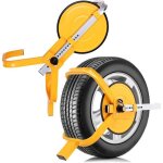 Gymax antivol voiture griffe roue en acier sabot de roue antivol convient aux pneus griffe de pneu r�glable ...