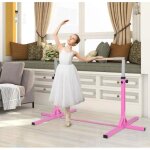 Gymax barre de gymnastique enfant avec 12 niveaux hauteur rgables 91cm  150cm barre fixe de gymnastique ...