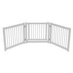 Gymax barrière pliable de sécurité avec 3 panneaux & 1 porte avec charnière métallique double et patin ... Gymax barrière pliable de sécurité avec 3 panneaux & 1 porte avec charnière métallique double et patin ...
