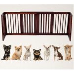 Gymax barri�re de s�curit� extensible pour chien � 3 panneaux barri�re de protection de porte autoportante ...