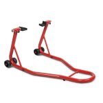 Gymax b�quille de roue arri�re en acier support b�quille de moto arri�re avec fourche renforc�e pour ...