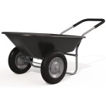 Gymax brouette de jardin 2 roues avec cuve de 140 l contenant en pp cadre en fer charge 150 kg pour jardin ... Gymax brouette de jardin 2 roues avec cuve de 140 l contenant en pp cadre en fer charge 150 kg pour jardin ...