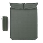 Matelas de camping - gymax - double avec oreillers gonflables - vert Matelas de camping - gymax - double avec oreillers gonflables - vert