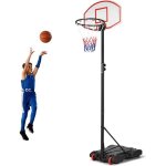 Gymax panier de basket - ball portable 178 - 208 cm syst�me mobile avec roues support de basket - ball ...