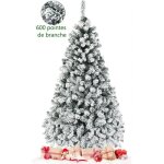 Gymax sapin de noël artificiel 180 cm floqué sapin avec 250 lumières led & 600 pointes arbre de noël ... Gymax sapin de noël artificiel 180 cm floqué sapin avec 250 lumières led & 600 pointes arbre de noël ...