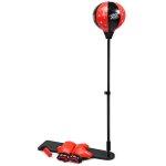 Gymax set de punching ball rglable en hauteur 85 - 130cm sac de frappe avec gants de boxe & pompe  ...