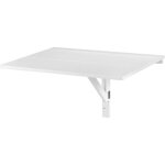 Gymax table pliante murale table murale  double pliage avec support triangulaire en bois pour cuisine ...