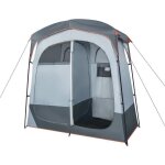 Gymax tente de douche de camping pour 2 personnes cabine dessayage pour voyage 2 espaces isol�s avec ...