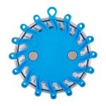 Gyrophare / balise de signalisation bleue rechargeable 16 led a 360 avec 9 modes declairage