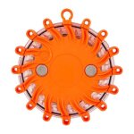 Gyrophare / balise de signalisation orange rechargeable 16 led a 360� avec 9 modes declairage