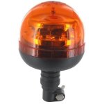 Gyrophare et gyroflash  led (3 modes: 2 flash + 1 rotatif) 10 - 30v 36w orange sur tige flexible
