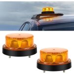 Gyrophare led rotatif - mich - ensemble de 4 - 12 - 24 v - 2 modes de clignotement - stroboscopique - ...