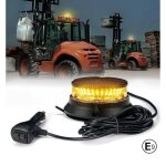 Gyrophare led ultra slim magntique 17 fonctions e marque e9 ip67 orange 12 / 24v