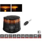 Gyrophare led orange ambre sans fil 12v 24v 14w e9 r65 avec tlcommande batterie rechargeable fixation ...
