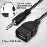 Gz * tempsa 3. 5mm mle audio aux jack vers usb 2. 0 a femelle convertisseur adaptateur cable