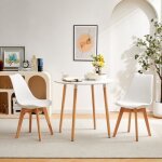 H. j wedoo table à manger ronde en bois salle à manger scandinave 80 * 80 * 73cm - blanc H. j wedoo table à manger ronde en bois salle à manger scandinave 80 * 80 * 73cm - blanc