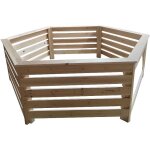 Habillage habrita foresta hab 2418 bn bois hexagonal pour spas et piscines gonflables 235x184x071m