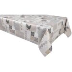 Habitable - nappe en toile cir�e rectangulaire baco - 140 x 250 cm - taupe
