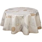 Habitable - nappe en toile cir�e ronde alma - diam. 135 cm - ecru