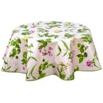 Habitable - nappe en toile cir�e ronde botanique - diam. 135 cm - fuchsia