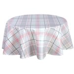 Habitable - nappe en toile cir�e ronde carreau - diam. 135 cm - rouge