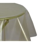 Habitable - nappe en toile cir�e ronde cristal - diam. 135 cm - or