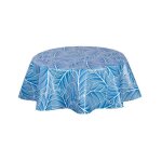 Habitable - nappe en toile cir�e ronde eloa - diam. 135 cm - bleu