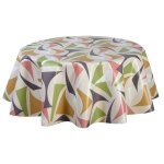 Habitable - nappe en toile cir�e ronde figu - diam. 135 cm - vert