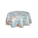 Habitable - nappe en toile cirée ronde hypo - diam. 150 cm - bleu Habitable - nappe en toile cirée ronde hypo - diam. 150 cm - bleu