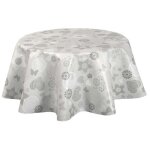 Habitable - nappe en toile cir�e ronde paco - diam. 150 cm - gris