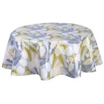 Habitable - nappe en toile cir�e ronde sais - diam. 135 cm - gris