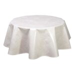 Habitable - nappe en toile cir�e ronde vitali - diam. 135 cm - beige nacr�
