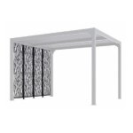4 panneaux moucharabieh en acier gris anthracite ct 3m pour pergola bioclimatique per3630m30 habrita ...