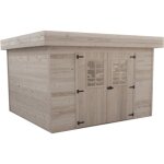 Habrita abri emboîté - 28 mm - avec toiture mono pente toiture en bac acier 1475 m² Habrita abri emboîté - 28 mm - avec toiture mono pente toiture en bac acier 1475 m²