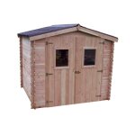 Habrita abri embo�t� - 28 mm - avec toiture en plaques ondul�es - 532 m�