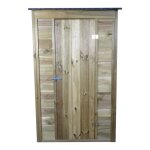 Habrita abri de jardin mural trait� autoclave - avec plancher - 54 x 112 cm x h 185 cm