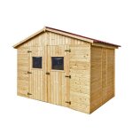 Habrita abri de jardin en panneau et bois massif - sans plancher - 16 mm - surface extrieure 660 m2