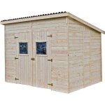 Habrita abri de jardin en panneau et bois massif - toit mono pente - sans plancher - 16 mm - 660 m2 Habrita abri de jardin en panneau et bois massif - toit mono pente - sans plancher - 16 mm - 660 m2