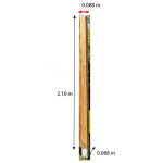 Habrita poteau pour kit brise vue - en bois massif - 210 m