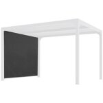 Habrita rideau pour pergola bioclimatique per 3630 bi et per 2430 bi avec rail - pour côté 3 m - gris ... Habrita rideau pour pergola bioclimatique per 3630 bi et per 2430 bi avec rail - pour côté 3 m - gris ...