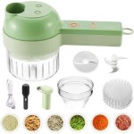 Hachoir Électrique - mini hachoir 4 en 1 - usb rechargeable - portable - multifonctionnel - vert Hachoir Électrique - mini hachoir 4 en 1 - usb rechargeable - portable - multifonctionnel - vert