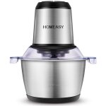 Hachoir électrique multifonction - homeasy - 350w - bol 2l en acier inoxydable Hachoir électrique multifonction - homeasy - 350w - bol 2l en acier inoxydable