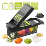 Hachoir � l�gumes - manuel - multifonctionnel - facile � nettoyer - panier de drainage