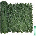 Costway haie artificielle brise - vue anti - uv 300 x 100 cm grillage vgtal diy artificiel feuillage ...