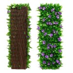 Haie artificielle - non spécifié - extensible - 180 cm - vert avec fleurs - pvc Haie artificielle - non spécifié - extensible - 180 cm - vert avec fleurs - pvc