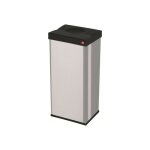 Hailo big - box 60 6402 - 101 poubelle rectangulaire couvercle rabattable 60 l inox plastique