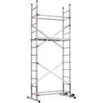 Echafaudage roulant en aluminium hailo fast&lock 5 - 4m40 - montage rapide et rattrapage de niveau
