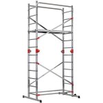 Hailo echafaudage roulant multifonction 4 en 1 en aluminium avec montage rapide et rattrapage de niveau ...