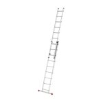 Hailo echelle coulissante  main 2 plans 2x9 chelons 5m15 en aluminium profistep duo